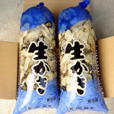 《送料込み》むき身牡蠣１キロ袋２ヶ入り