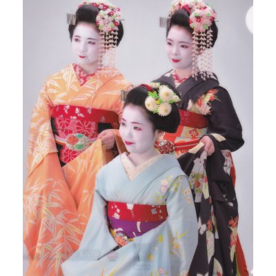 舞妓クリアファイル３枚セット〜梅乃３舞妓〜