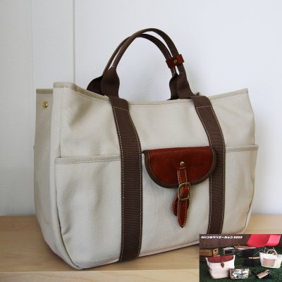 トート（L)４号帆布×牛革