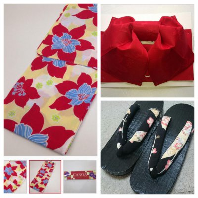 夏を先取り☆2016新作高級浴衣【プレタ】3点セット