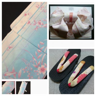 夏を先取り☆2016新作高級浴衣【プレタ】3点セット